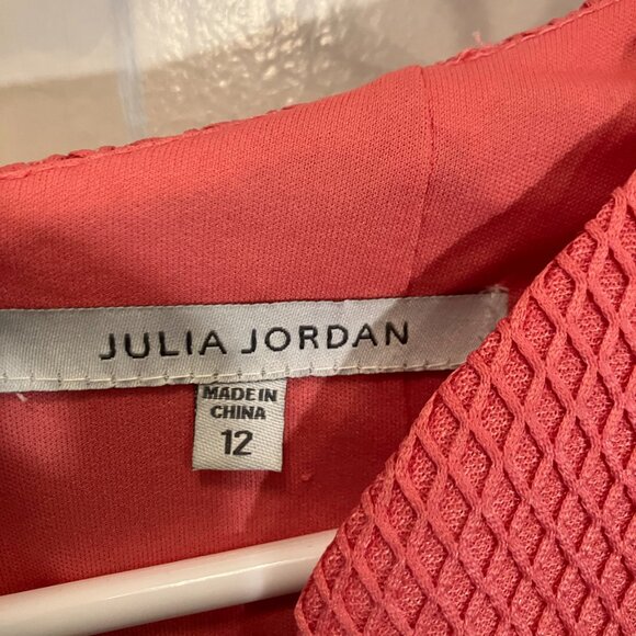 Julia Jordan Coral Fit & Flare Dress — Size 12 - Picture 3 of 3